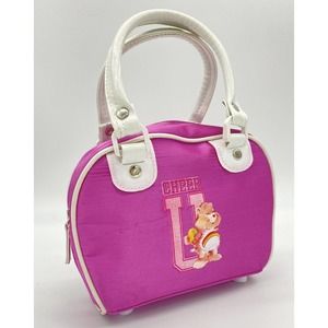 Care Bears Satin Purple / Pink Small Purse Handbag CHEER U 2004 FAB